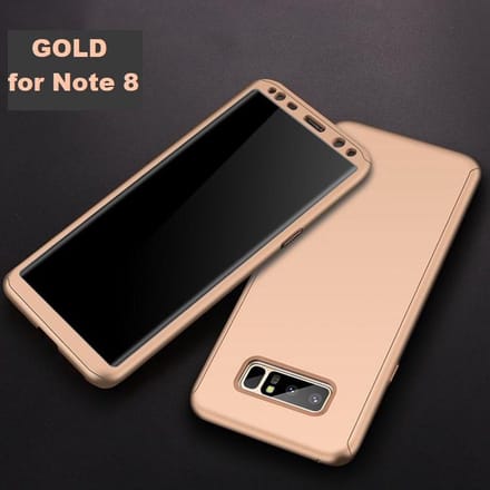 360-graden Frosting Back Cover Set voor Galaxy Note 8 _ Goud
