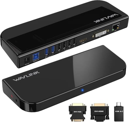 Universeel Dockingstation voor 2 Monitoren met USB C en USB 3.0 - HDMI, DVI/VGA, Gigabit Ethernet, Audio en Microfoon