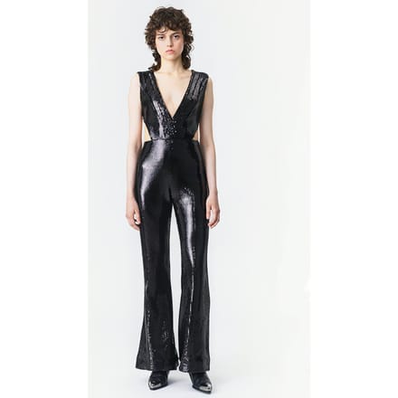 Marcell von Berlin Women‘s Sequin Cut-out Overall Black Größe: 34 | Jumpsuits Outlet | Damen | Schwarz