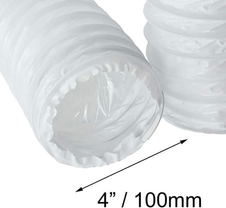 Droger Afvoerslang - Ventilatieslang - Was Drogen - Extra Sterk - 4 Meter - Wit