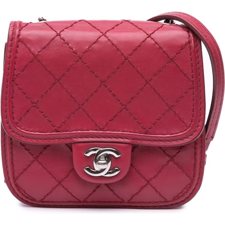 Chanel Gequilted Lammy Crossbody