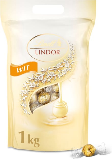 Lindt LINDOR Witte chocolade bonbons 1kg - ca. 80 chocolade bonbons