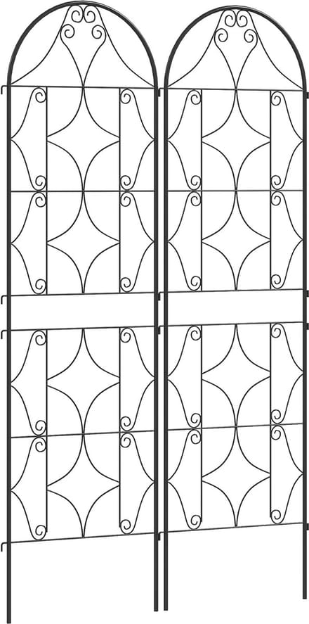 Outsunny tomatenrek - Metaal - 50x180cm - Zwart