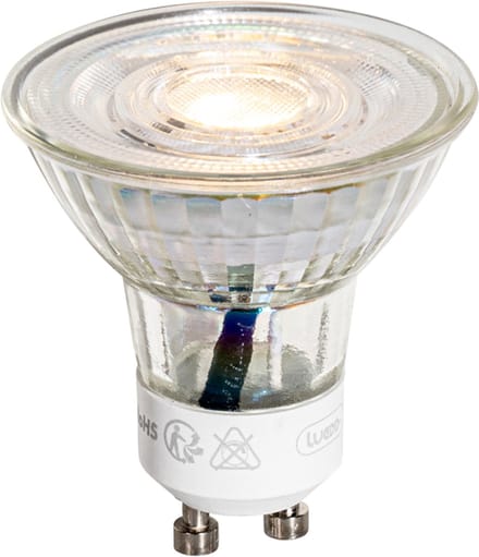 LUEDD GU10 50mm LED lamp helder 3W 230 lm 2700K