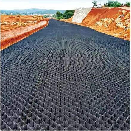 Grind rooster - Bodemstabilisatie grid - Oprit verstevigen - Honingraat structuur - Verstelbaar - Zwart