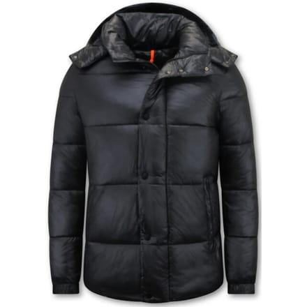 Heren Jack - Puffer Jas Heren - Winterjas Heren - Jassen Heren - 8055 - Zwarte Jas
