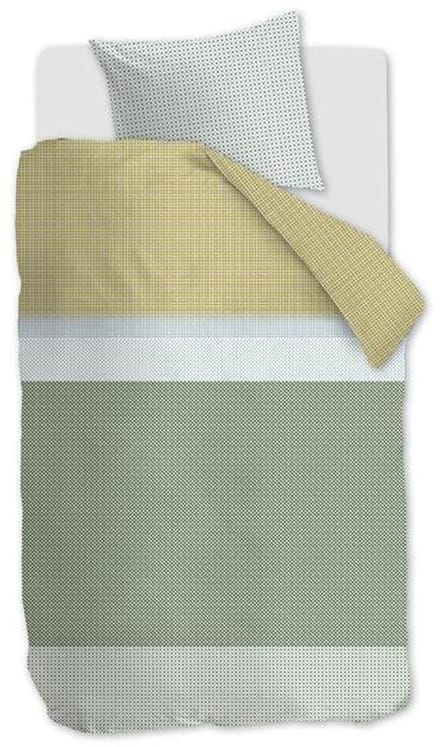 Beddinghouse Bertram Dekbedovertrek - Eenpersoons - 140x200/220 cm - Green