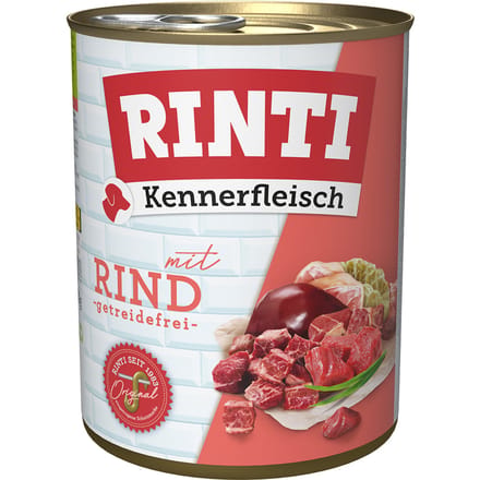 6x800g "Kennerfleisch" Rund RINTI Hondenvoer