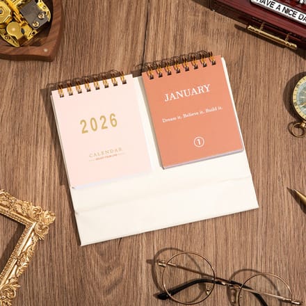 2026 To-Do Lijst Engelse Kalender Dubbelzijdig Mini Bureaudisplay Draagbare Bureauplanner Memo Kalender Bureauaccessoires