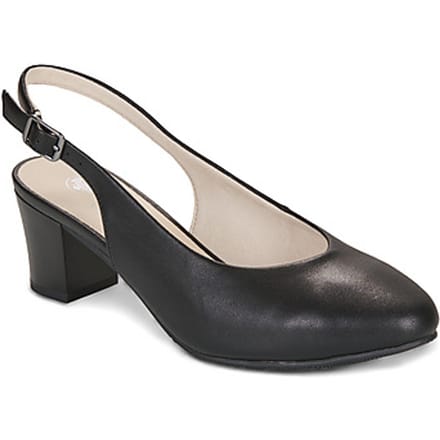 Leren pumps met Calf-hak