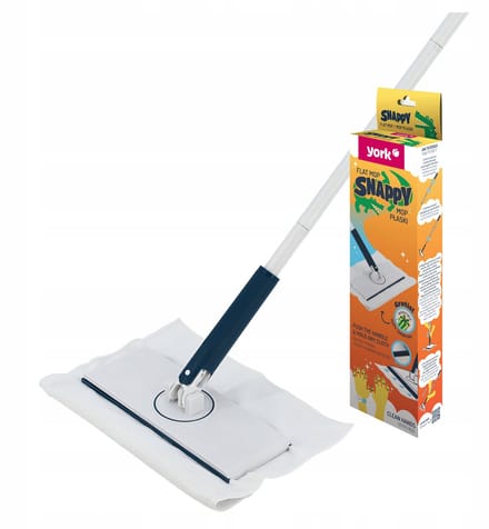 York Vlakke Mop 25 cm met Microvezeldoek - Licht & Wendbaar