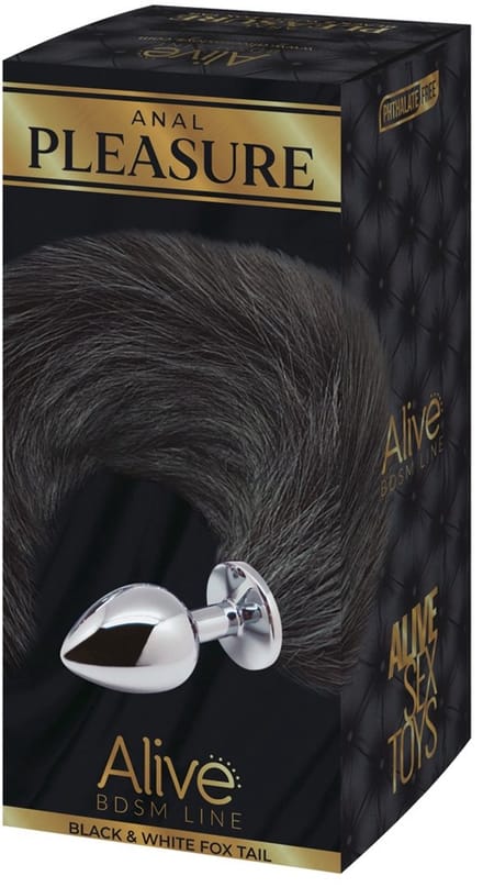 Alive Black&White Fox Tail S