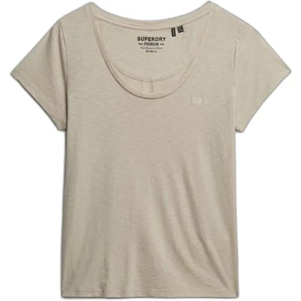 Superdry Studios T-shirt met Slanke Pasvorm Beige Grootte: 42