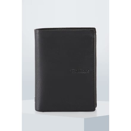 strellson Leren portemonnee Carter Jamison BillFold V8 Wallet Black zwart