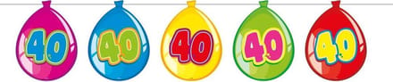 40 Jaar Birthday Ballonnen Slinger - 10 meter