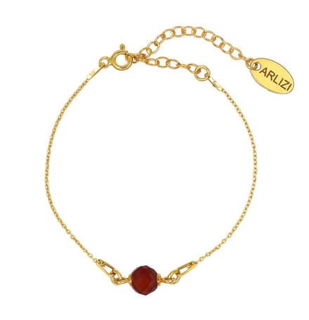 ARLIZI 2022 Armband carneool - verguld - 20 cm