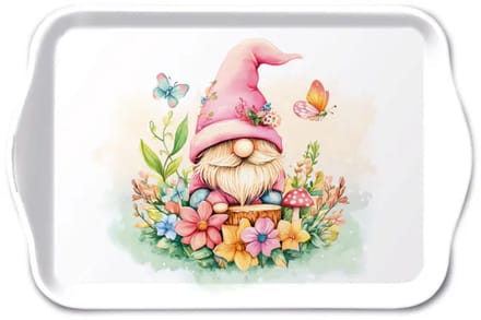 Tray melamine 13x21 cm Charming gnome