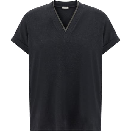 Brunello Cucinelli Grijze Katoenen T-shirt