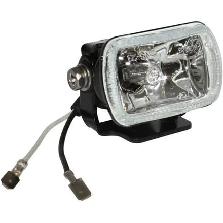 Éclairage halogène longue portée phare feu additionnel rectangle 12V 55W H3 pour moto