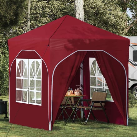 vidaXL - Pop-up - Feesttent - 192 - x - 192 - x - 245 - cm - Bordeauxrood