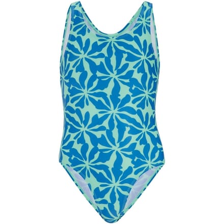 Regatta Meisjes Bloemige Eén-Piece Badpak (Sonic Blauw)