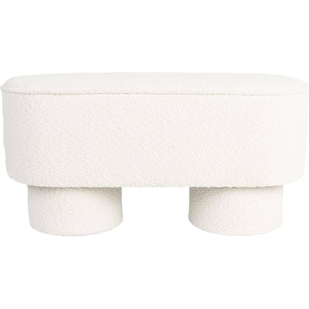 Housecraft Living Marcos Bankje Bouclé Wit