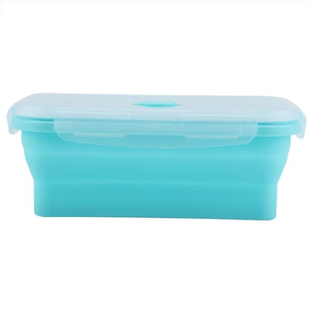 Draagbare Siliconen Lunchbox Opvouwbare Magnetronbestendige Lunchbox Voedselcontainer Groen 1200ml white