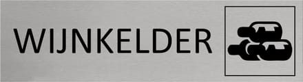 CombiCraft Aluminium deurbordje Wijnkelder 165x45mm - per stuk