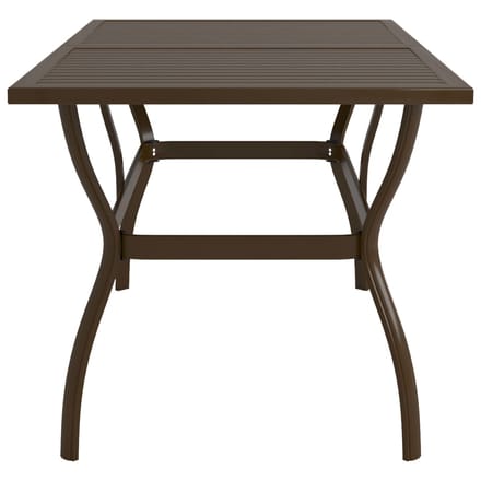 vidaXL - Tuintafel - 140x80x72 - cm - staal - bruin