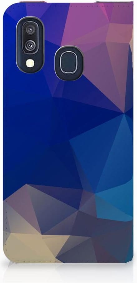 Standcase Hoesje voor Samsung Galaxy A40 Stand Case Polygon Dark