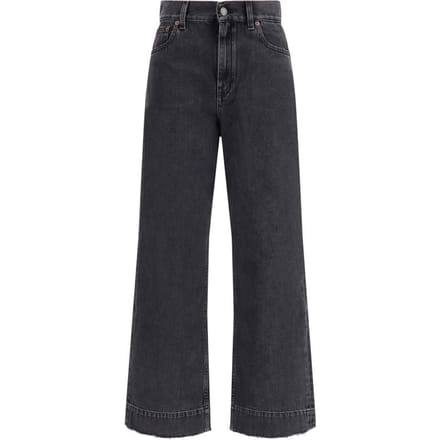 Chloé Zwarte Katoenen Hoge Taille Jeans