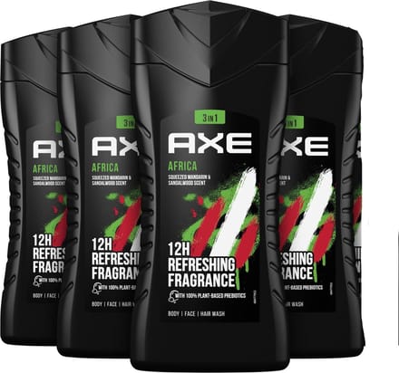 AXE Africa Energy Boost Douchegel - 4 x 250 ml