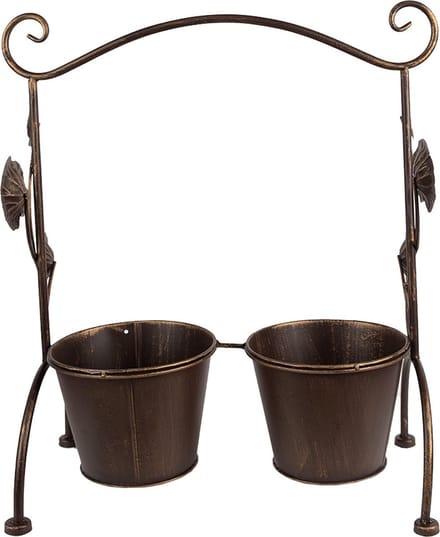 Clayre & Eef Bloempot 40x20x47 cm Bruin IJzer