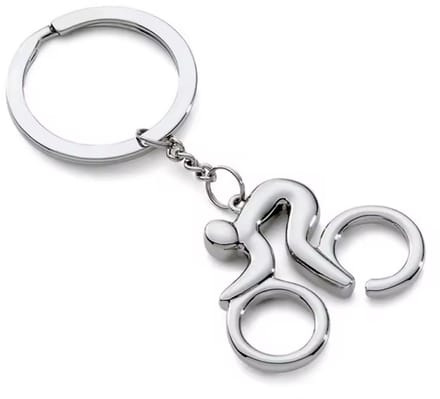 New Age Devi - Metalen wielrenner sleutelhanger - 85 cm lengte - 4 cm breedte