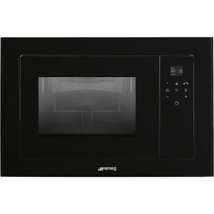 SMEG Inbouw Magnetron Magnetron, Linea, Inbouw, Magnetron met grill, Zwart