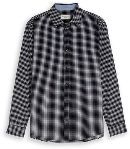 Tom Tailor - Regular fit overhemd met ruitjesmotief - Maat XXXL - navy small check