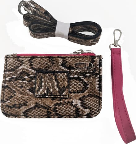 Purplebox - Riem Portemonnee - Cute Snake - Fuchsia roze