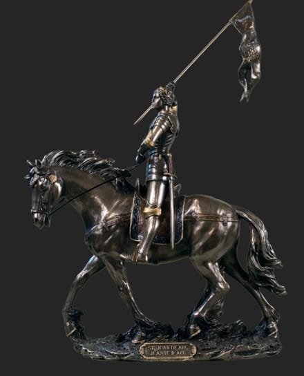 Jeanne d’Arc te Paard met Vlag | Parastone - H 28 cm