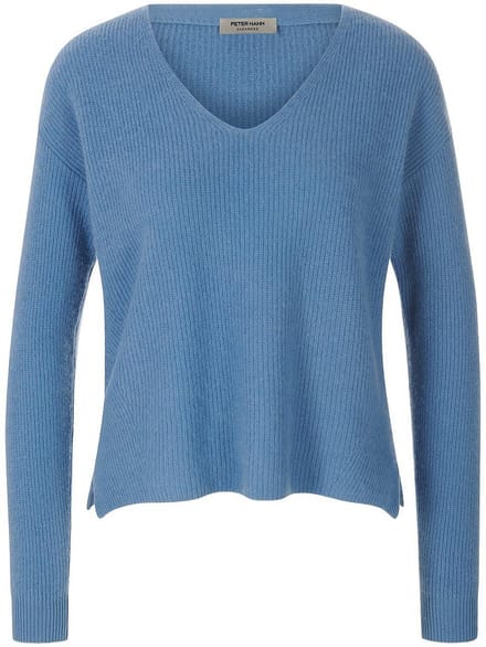 Trui V-hals Van Peter Hahn blauw
