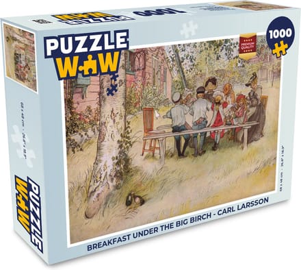 Puzzel Breakfast under the big birch - Carl Larsson - Legpuzzel - Puzzel 1000 stukjes volwassenen