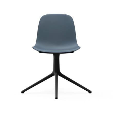 Normann Copenhagen - Form Draaistoel - blauw - aluminium zwart