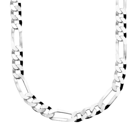 YO&NO - Ketting - Zilver - Figaro -  7 mm -  50 cm - Zilver 925