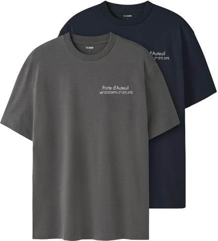 NAME IT - TAMJOX 2P SS RLX LOGO TEE NOOS - Heren - Overhemden