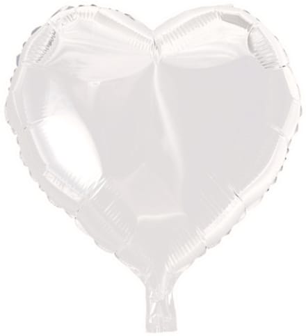 Folie ballon hart wit 46 cm