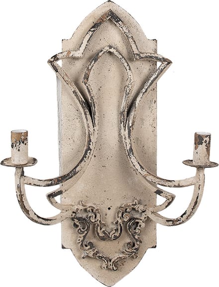 Clayre & Eef Wandlamp 41x17x60 cm Beige Metaal