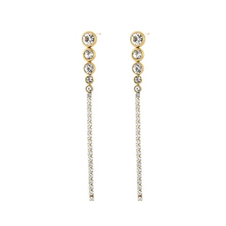 Oorbellen Strass Waterfall Lang - Party - Kerst - Shiny - Feestdagen