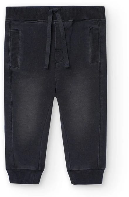 Boboli Fleece Denim Broek Zwart 18 Months Kinderen