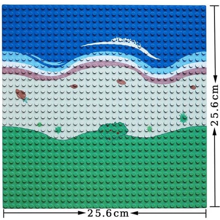 Bouwstenen Stad Basisplaten DIY Zee Strand Eilanden Rivier Graslanden Platen 32x32 Stippen Kleine Deeltjes Bouwstenen Speelgoed