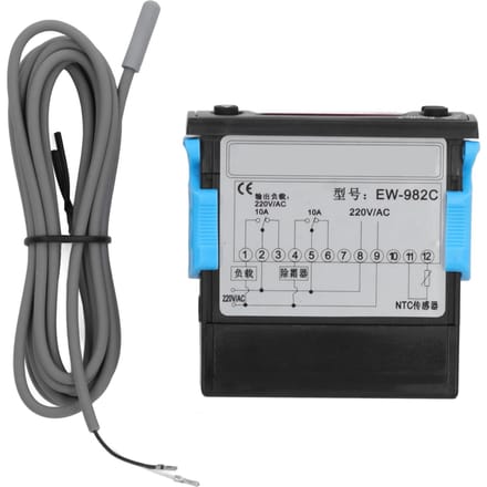 Temperatuurregelaar Ontdooien Koelen Thermostaat Digitaal Display AC 220V voor Koeler white