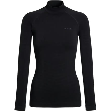 FALKE Maximum Warm High Neck sneldrogend functioneel materiaal functioneel shirt met lange mouwen dames zwart - maat S